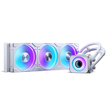 Phanteks Glacier One 360D30 DRGB AIO Liquid CPU Cooler,X2 Cap, White